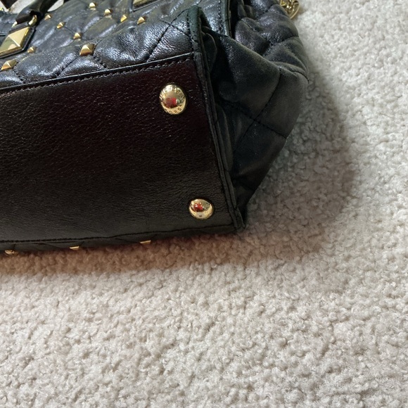 MICHAEL Michael Kors Black Quilted Shoulder Bag with Gold Studs - Picture 10 of 16